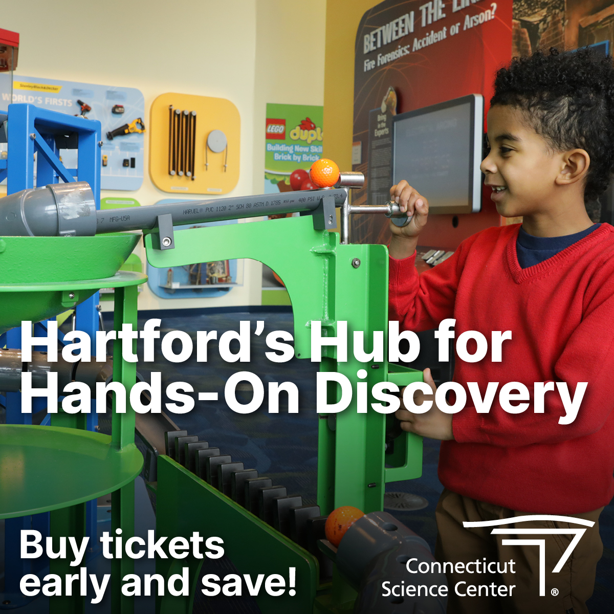 Connecticut Science Center Facebook ad from Apr 3, 2026