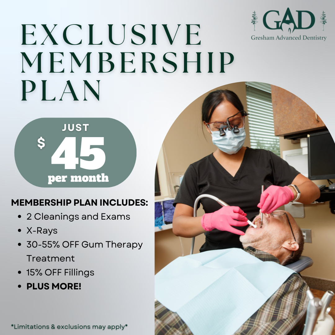 Gresham Advanced Dentistry Facebook ad: No Insurance? No Problem!
