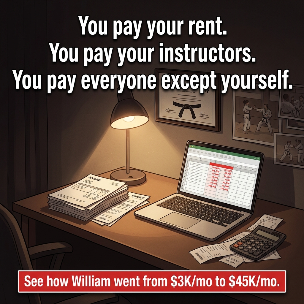More Black Belts Facebook ad: Free Case Study: From 23 to 257 Students