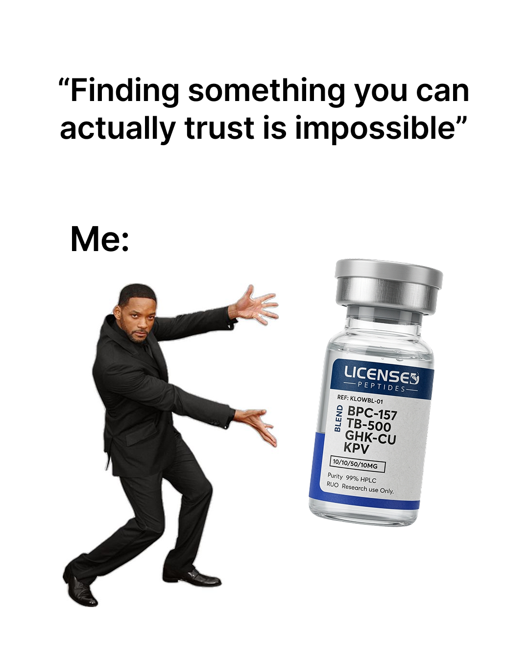 LicensedPeptides.com Facebook ad: You Already Know the Difference.