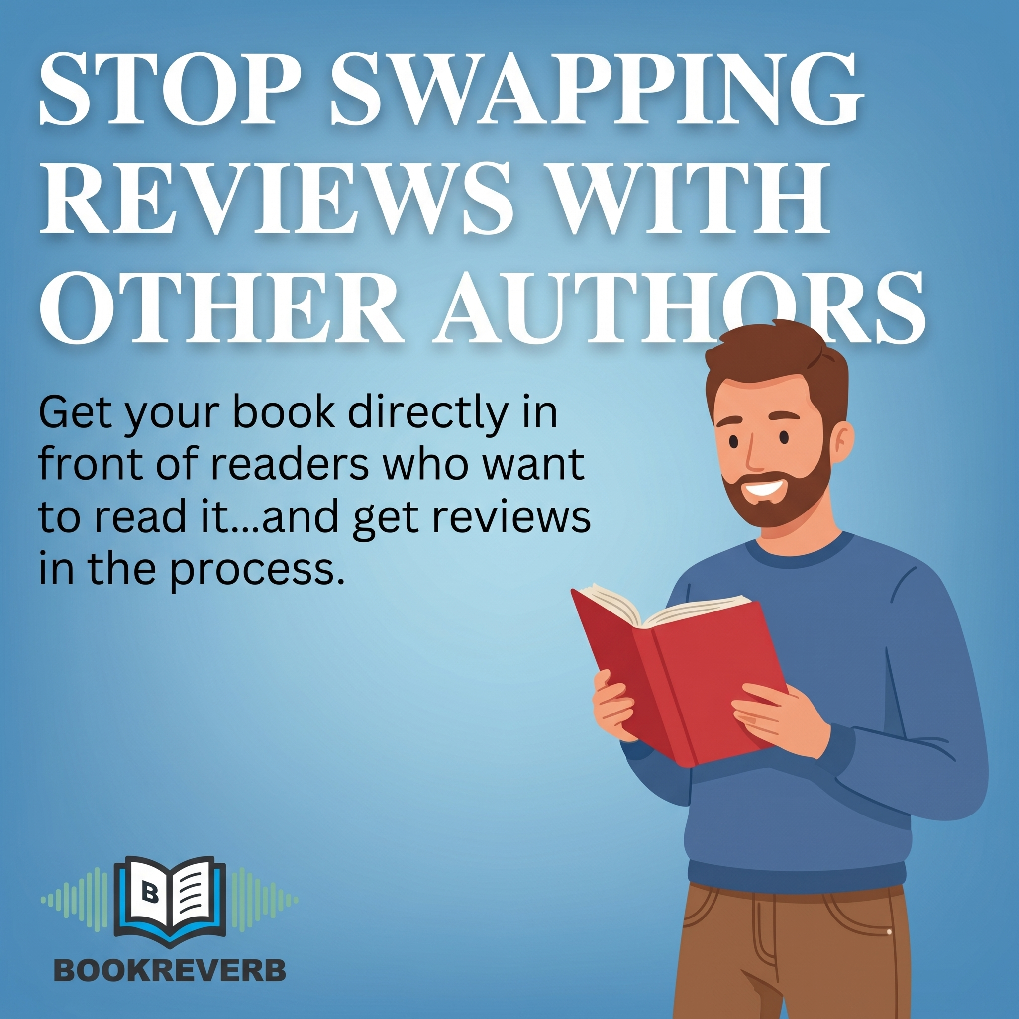 BookReverb Facebook ad: Your Book Deserves More Than 3 Reviews