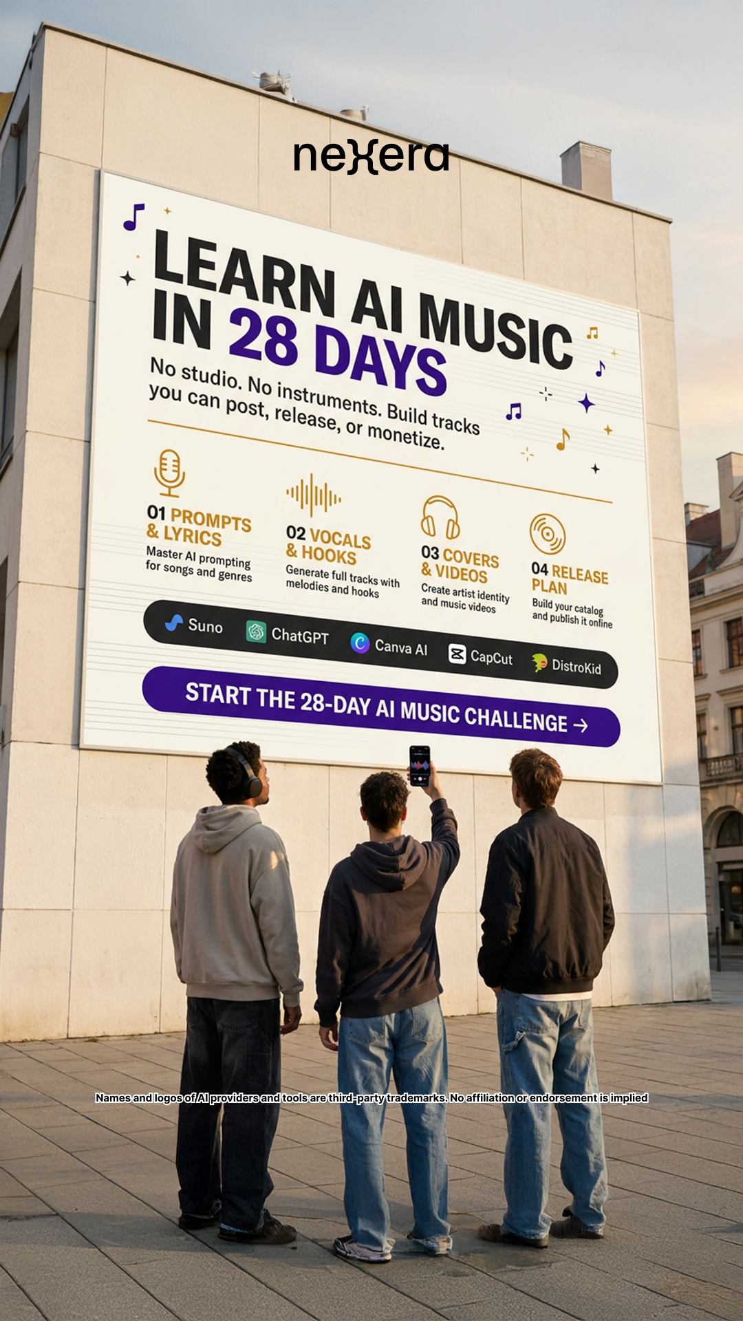 28-Day AI Challenge Facebook ad