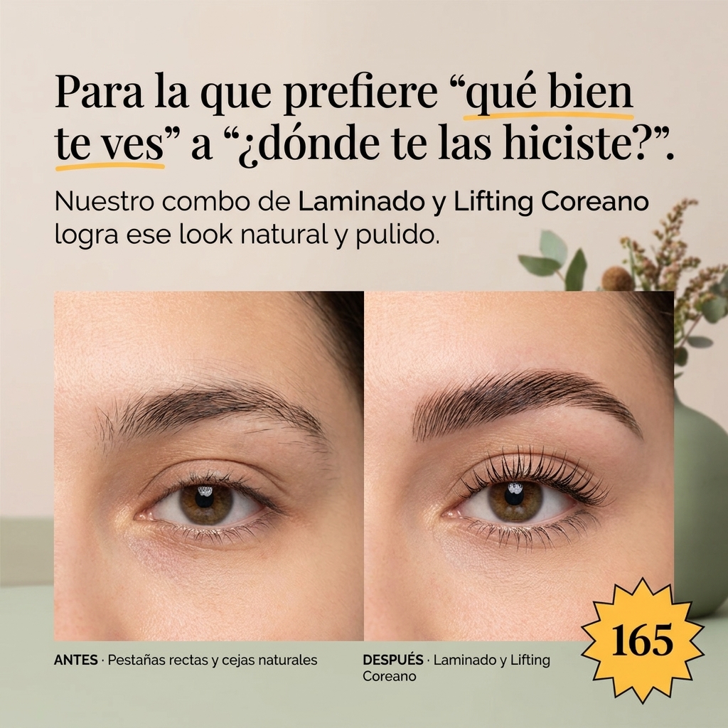 Iconic Beauty Space Facebook ad: Despierta con pestañas curvas y cejas perfectas