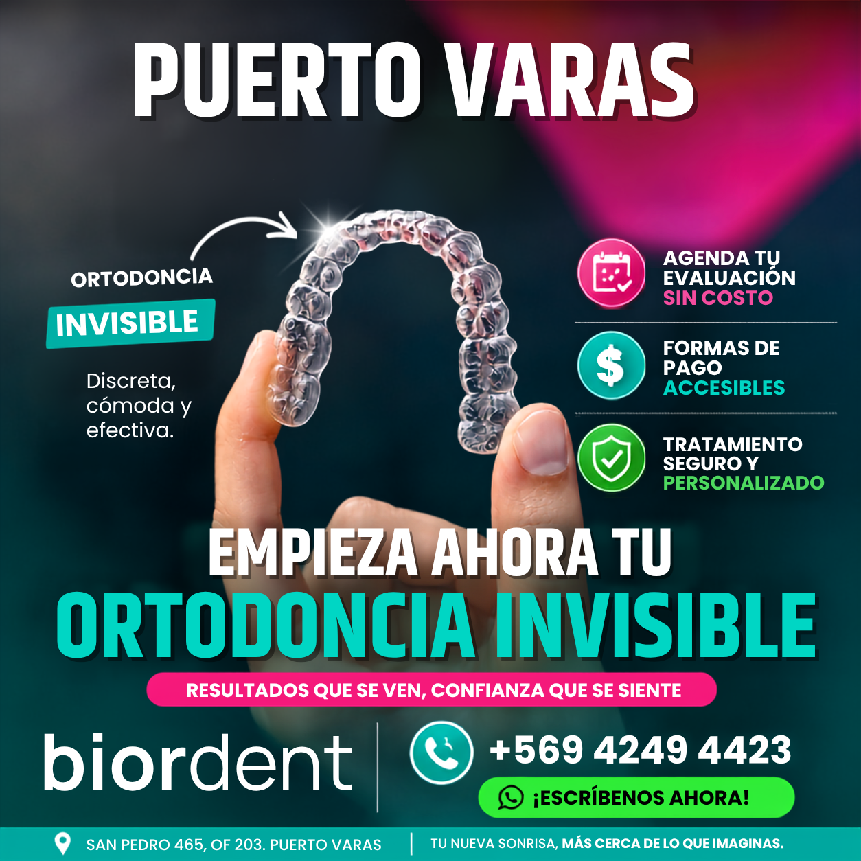 Dra. Lucía Romero dentista Facebook ad: Chatea con nosotros