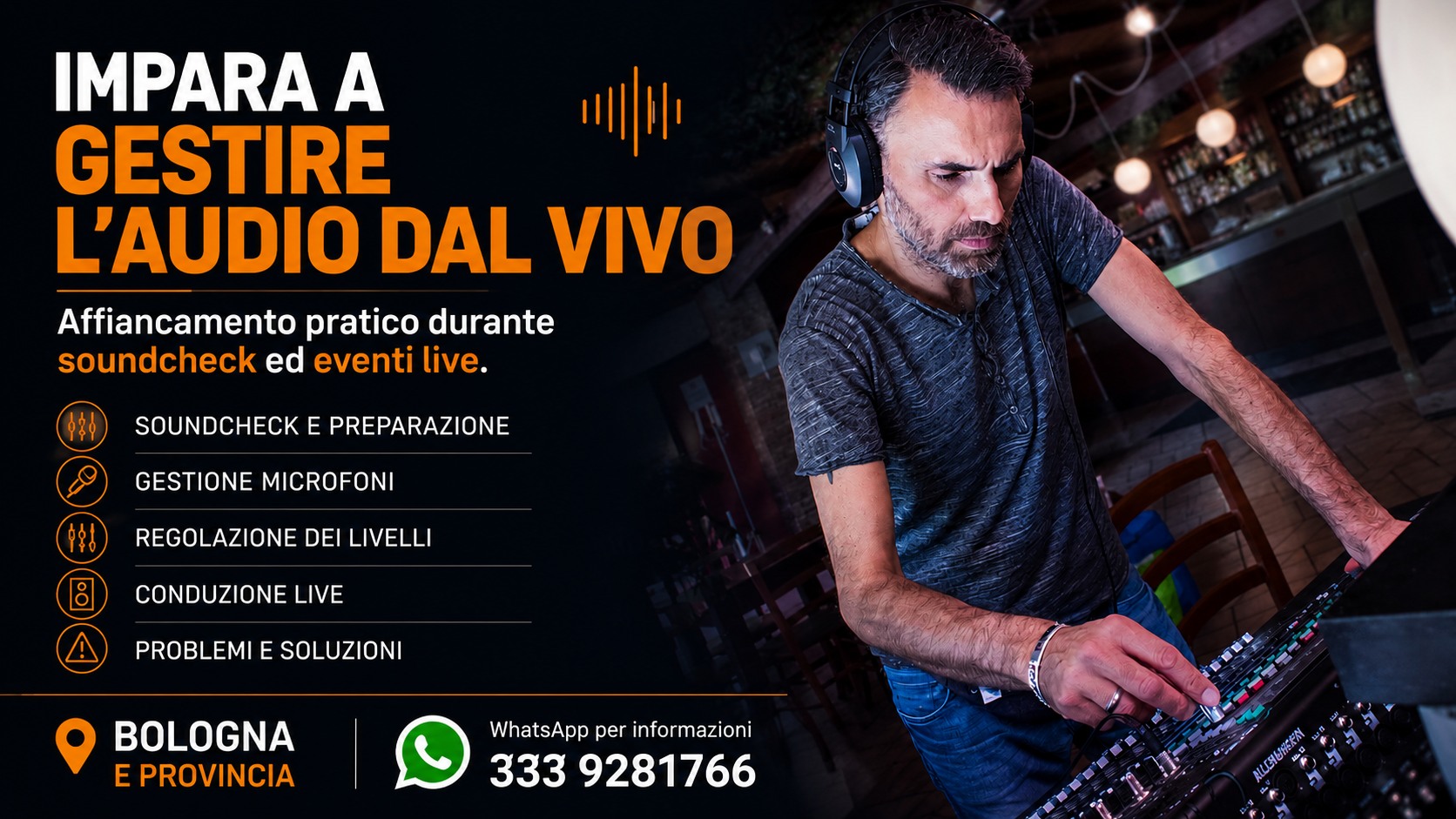 Fabio Fanuzzi - Fonico/Sound Designer Facebook ad: IMPARA A GESTIRE L'AUDIO DAL VIVO