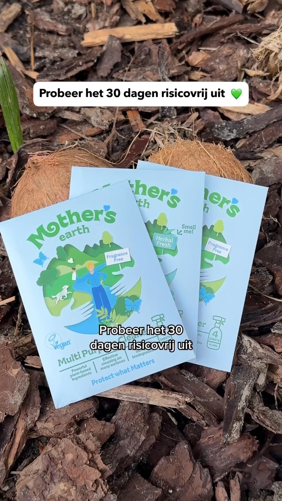 Mothers Earth Facebook ad: 30 dagen risicovij proberen