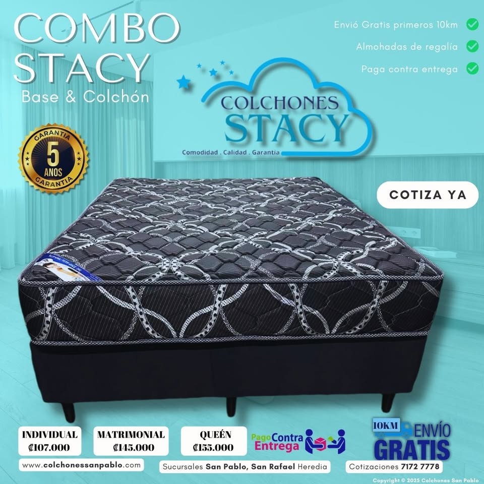 Colchones Stacy Facebook ad: ¡Renueva tu descanso con el Combo Stacy!