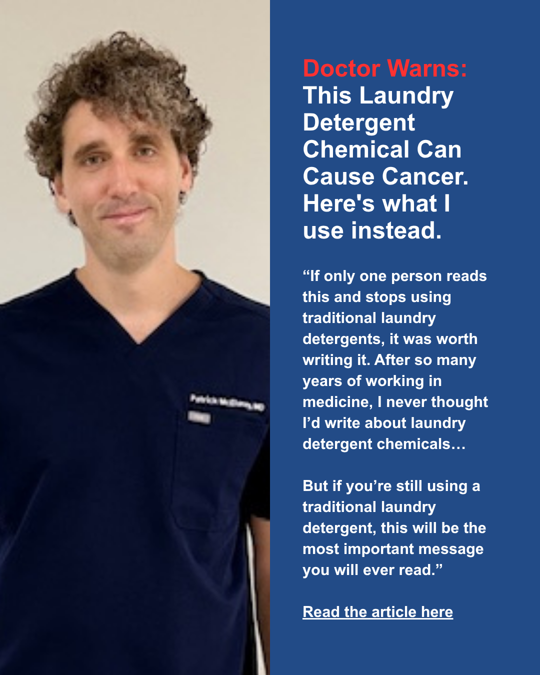Dr. Patrick McElaney MD Facebook ad