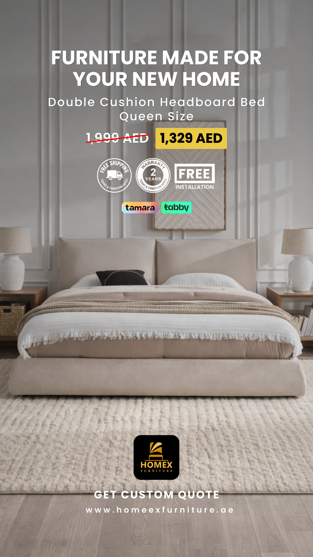 Homex Furniture Facebook ad from Feb 2, 2026