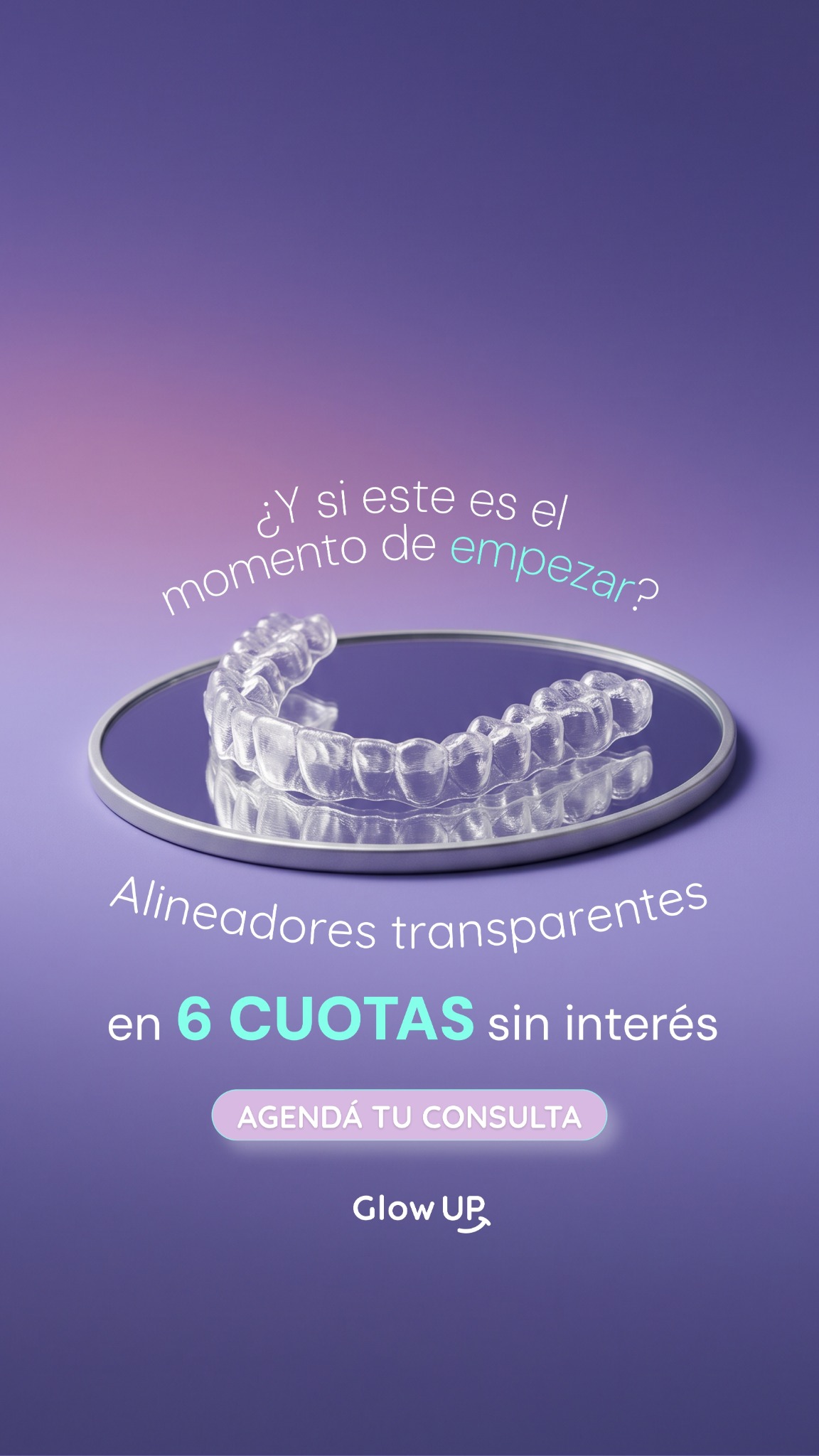 Glowup Argentina Facebook ad: Alineadores invisibles a medida.