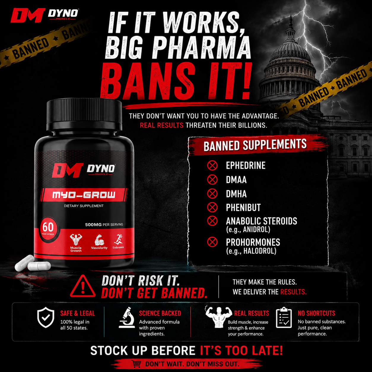 Dyno Muscle Facebook ad: My Honest MyoGrow Review After 12 Weeks