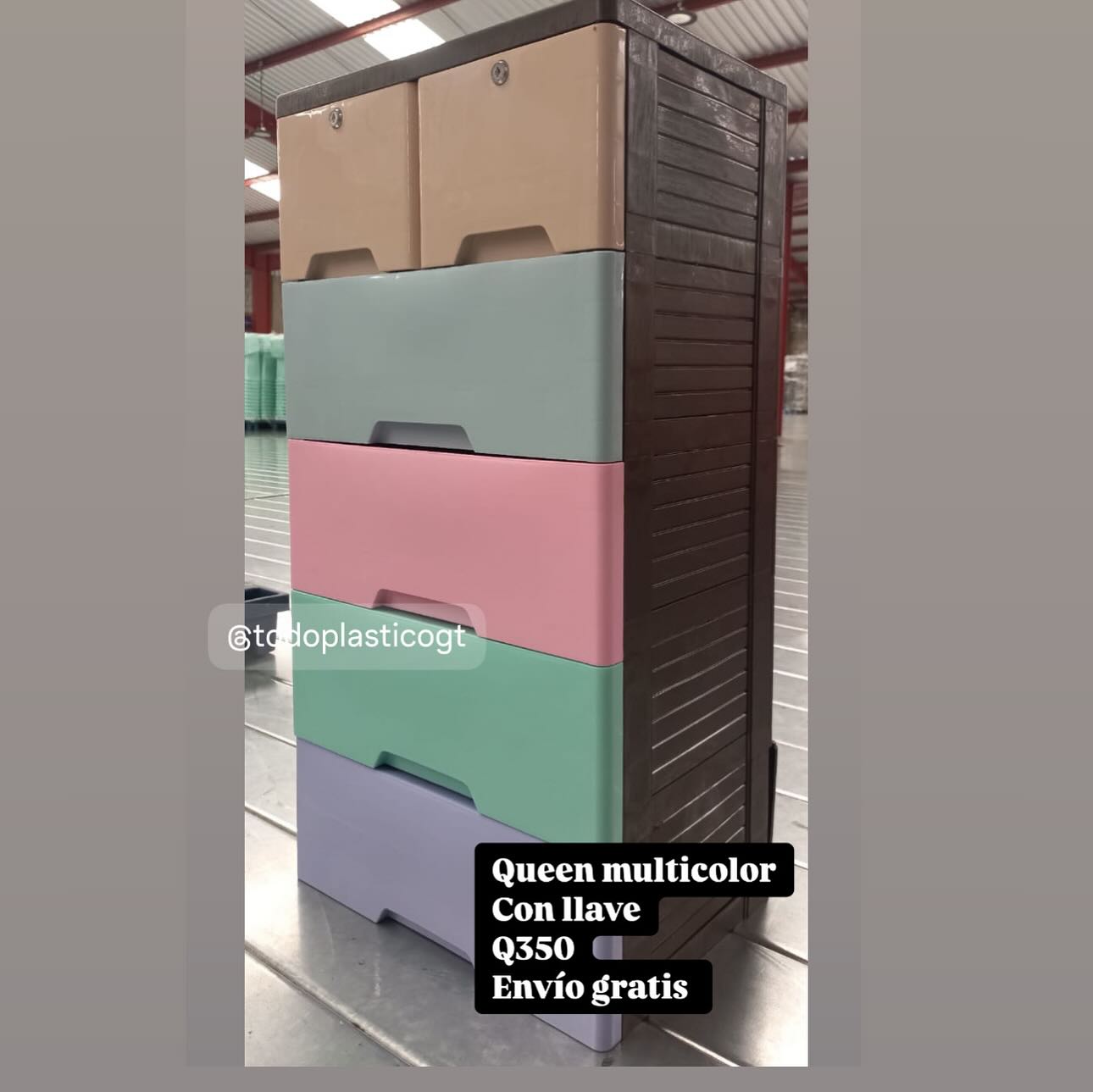 Todo plastico gt Facebook ad: Nuevo gavetero Queen con llave Q350