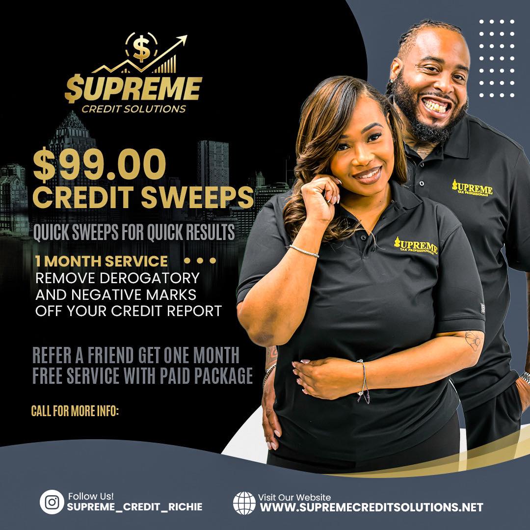 Supreme Credit Repair -By Whitney Facebook ad: For just $99/month, you can change your credit…