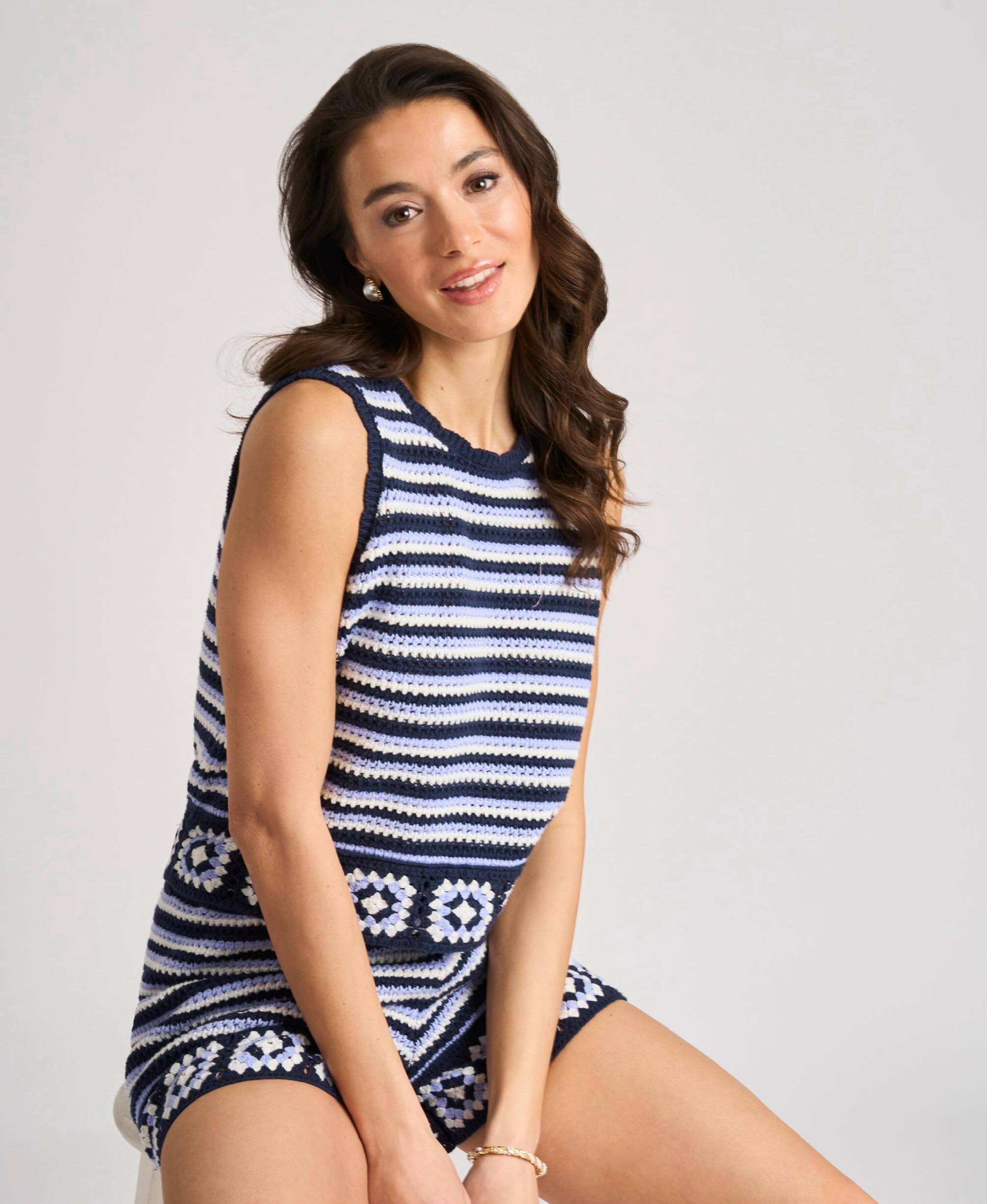 CeCeofficial Facebook ad: CeCe Women's Crochet Tank Top & Pull-On Shorts - Macy's