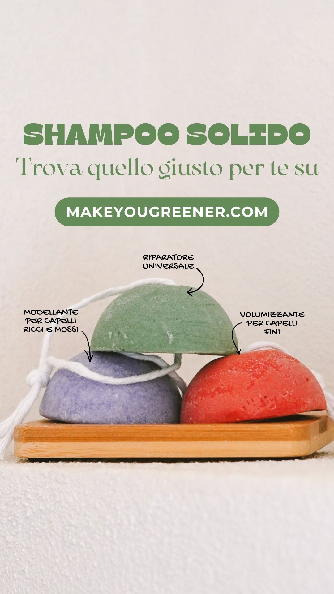 Make You Greener Facebook ad: 3 shampoo, 0 plastica