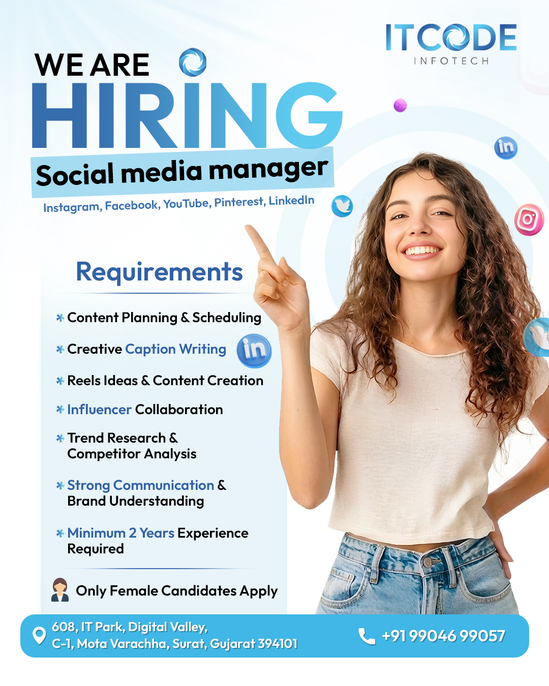 Itcode Digital Facebook ad: Hiring Now, SMM Role Open