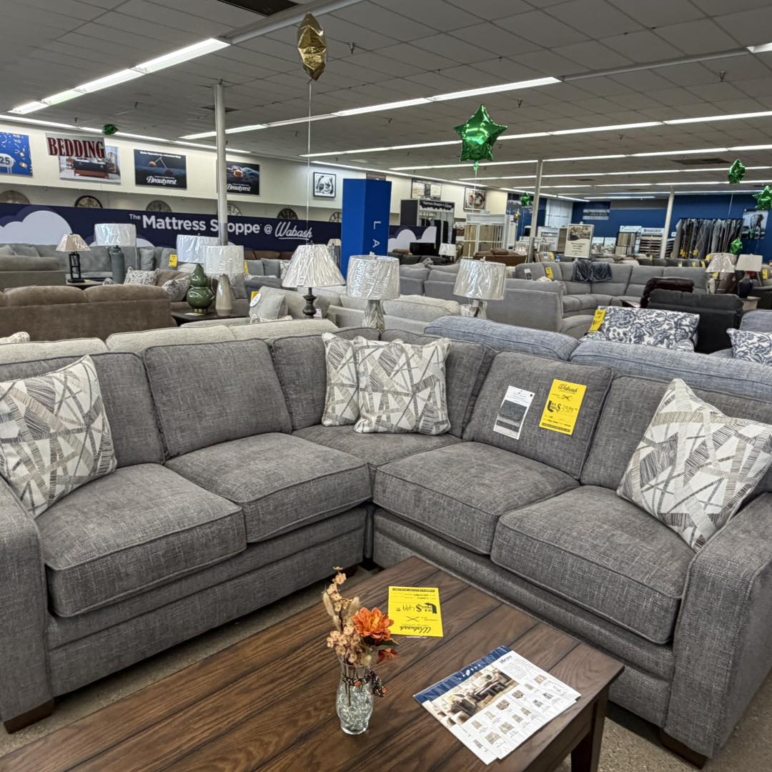 Wabash Furniture and Flooring Facebook ad: BUILD YOUR PERFECT SECTIONAL!