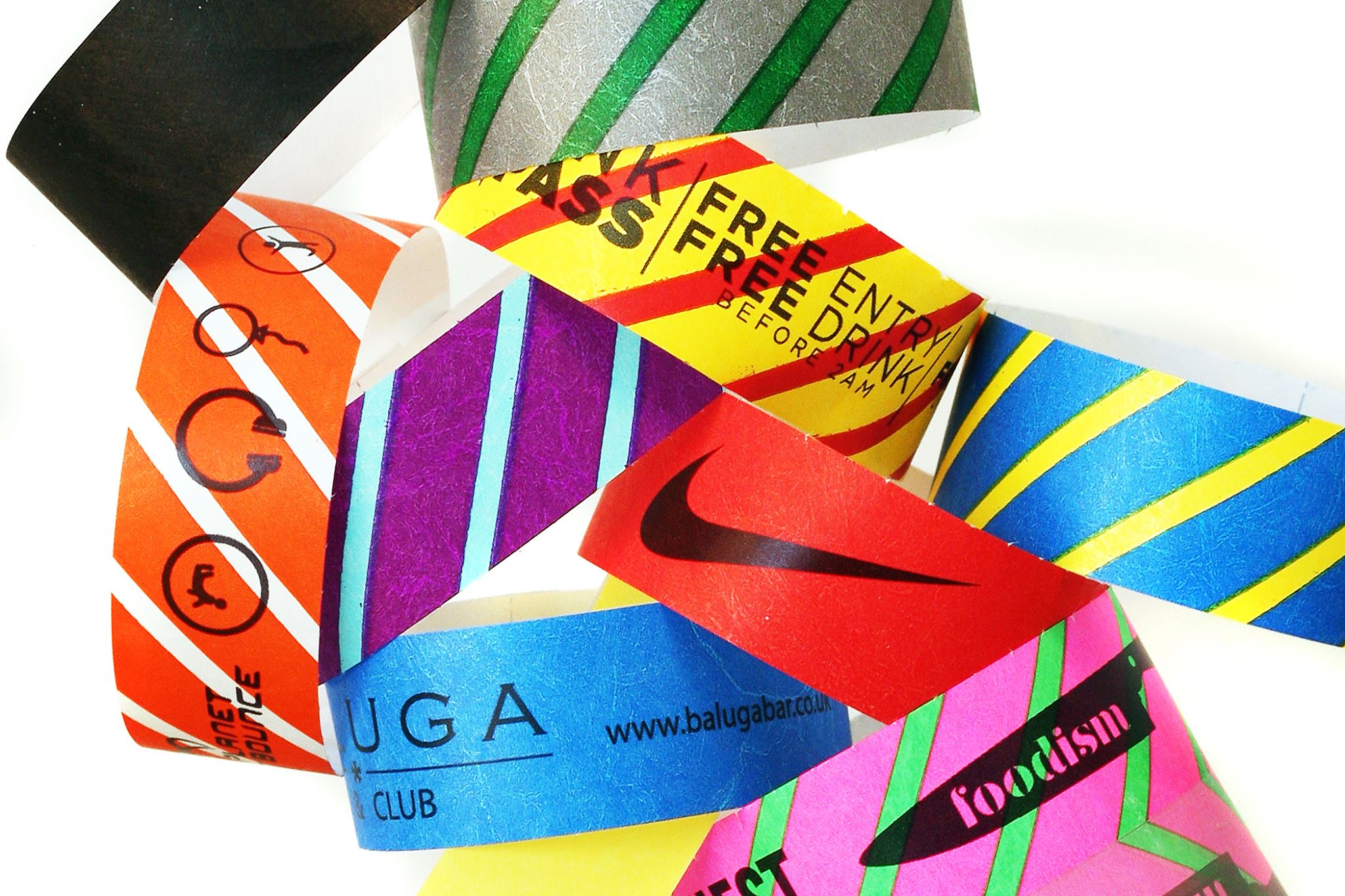 PAC Wristbands Facebook ad: Wristbands for all Events - Fabric, Tyvek, Vinyl…