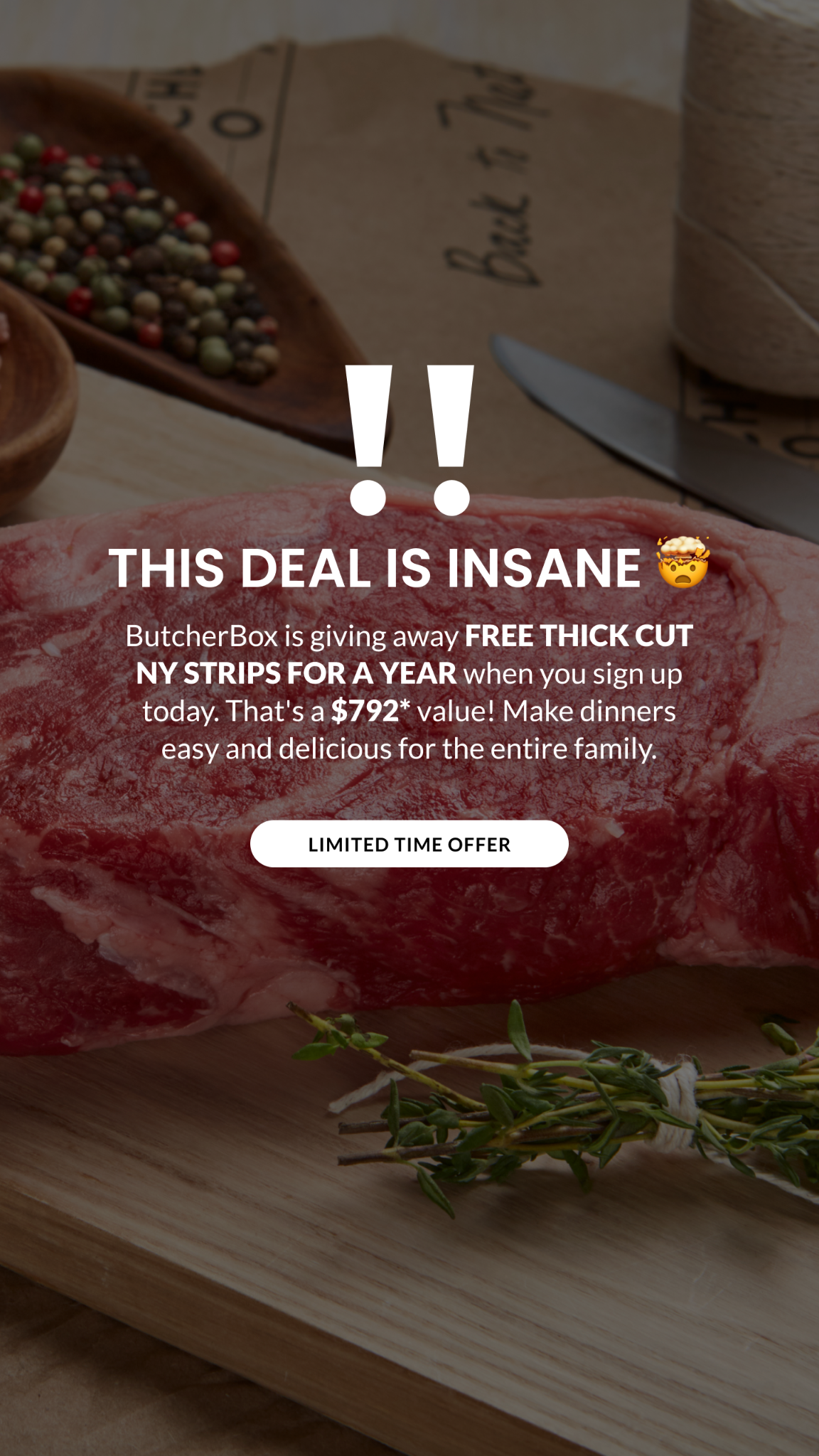 ButcherBox Facebook ad