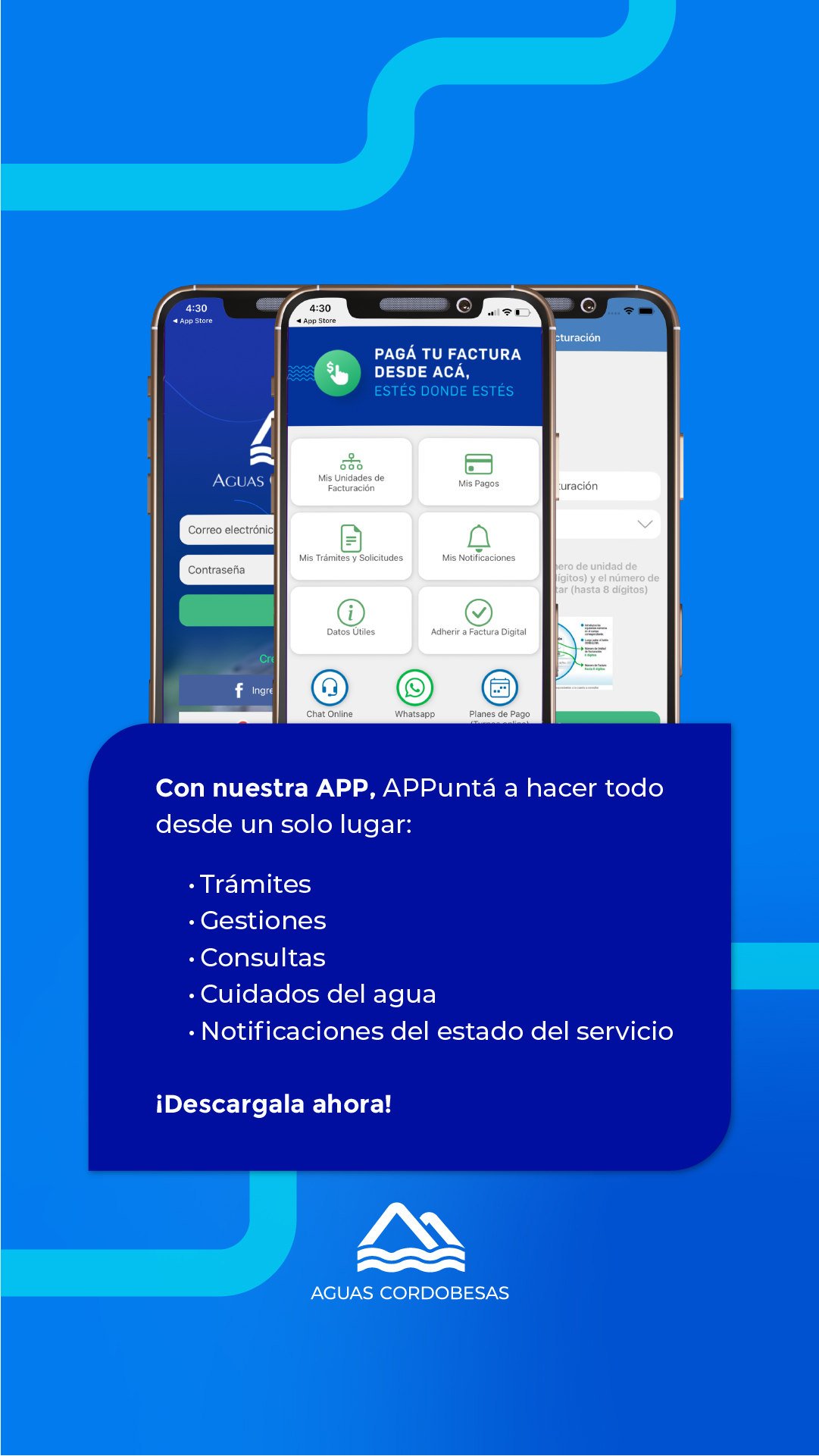 Aguas Cordobesas Facebook ad from Jun 30, 2025