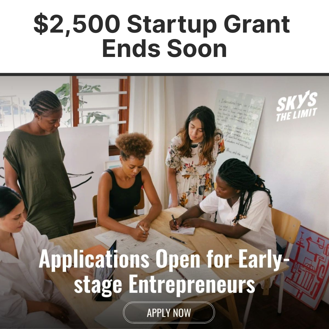 Sky's The Limit Facebook ad: Accessible Grants For Small Businesses