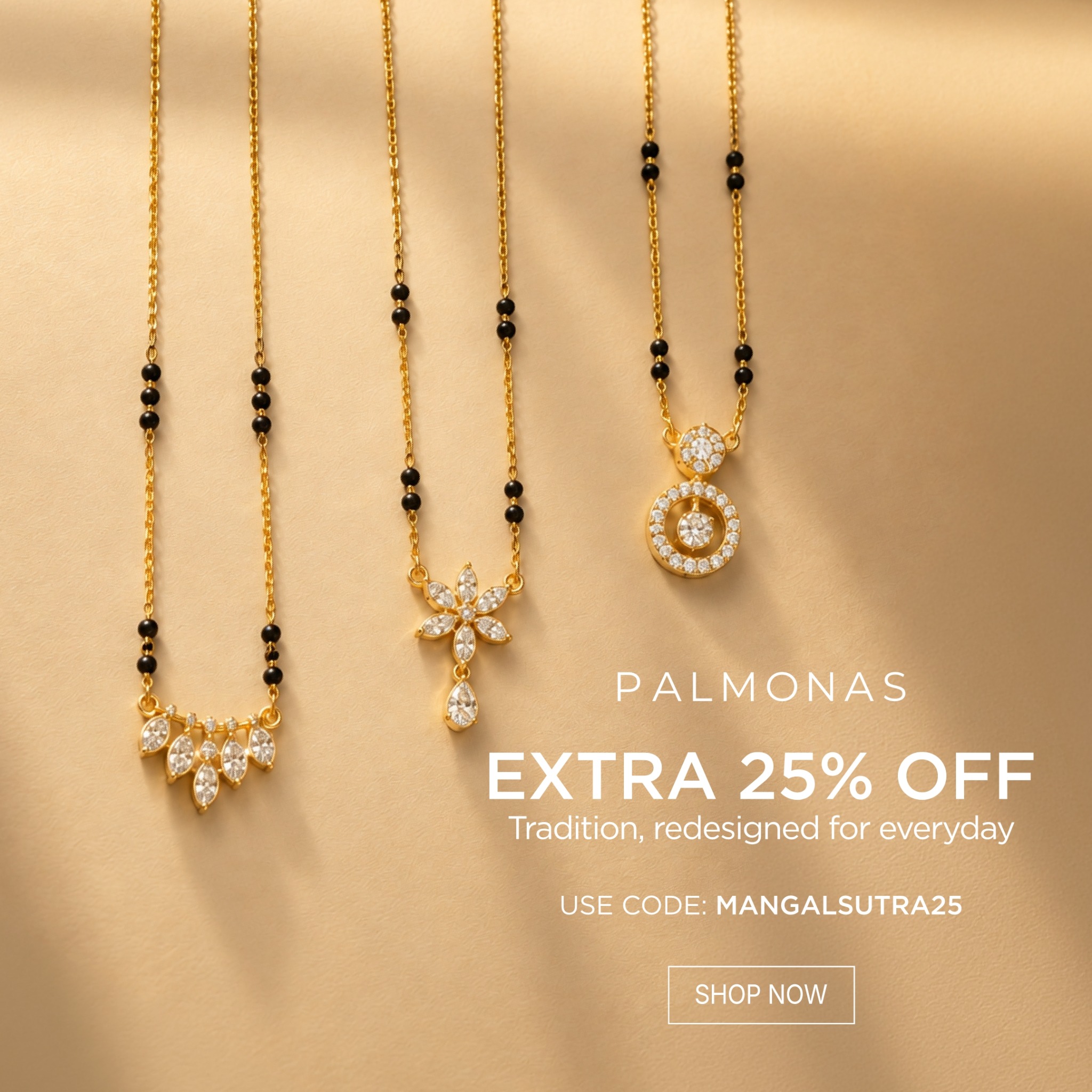 Palmonas Facebook ad: Palmonas Silver Mangalsutras