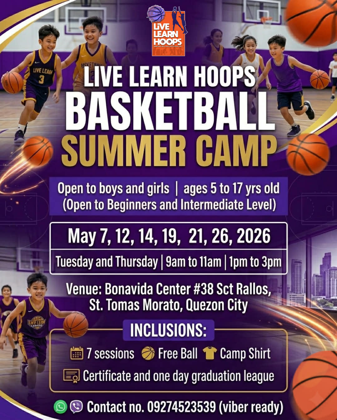 LLH Youth & Adult Basketball Camp PH Facebook ad: RESERVE YOUR SLOT NOW!