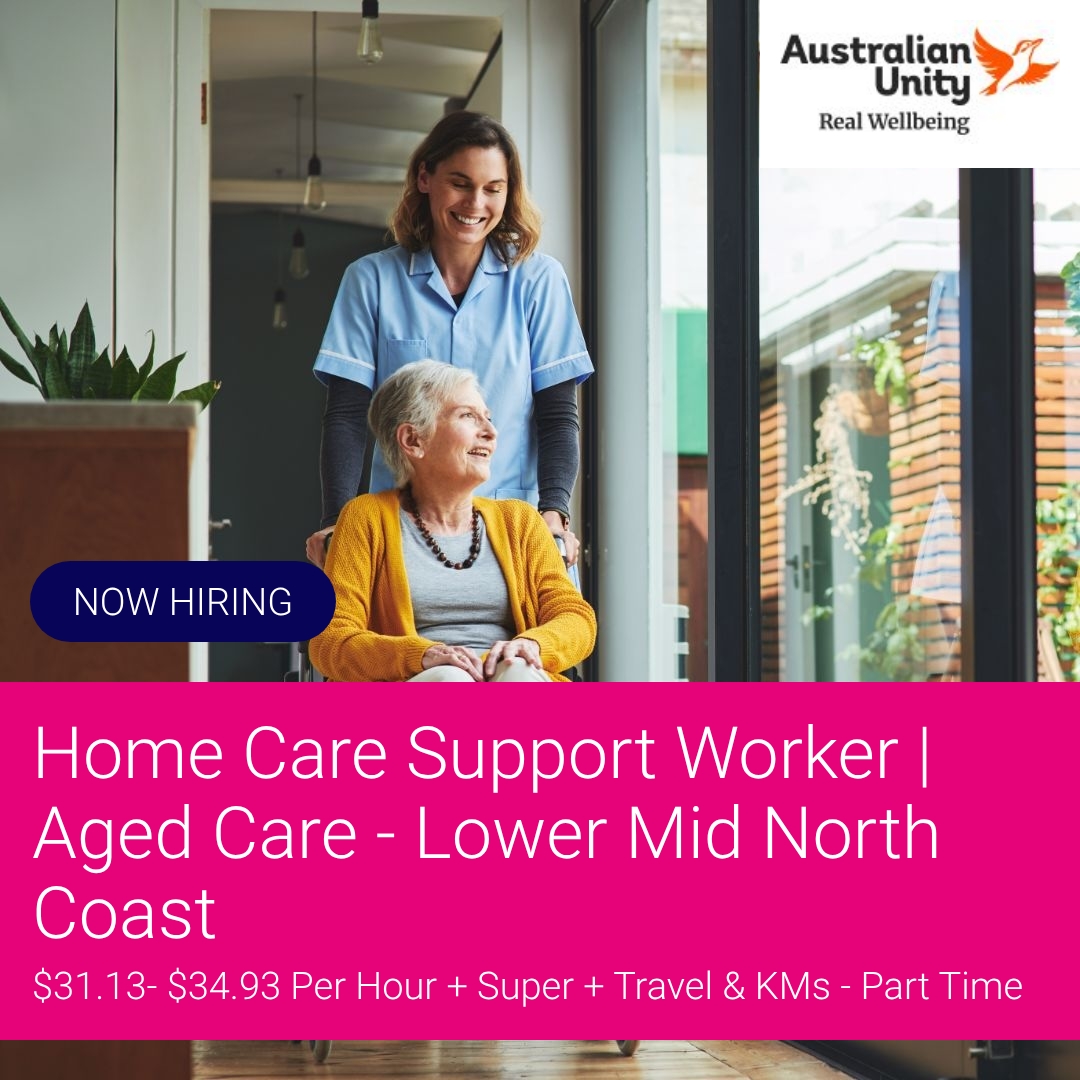 SEEK Facebook ad: Home Care Support Worker | Aged Care - Lower Mid North Coast