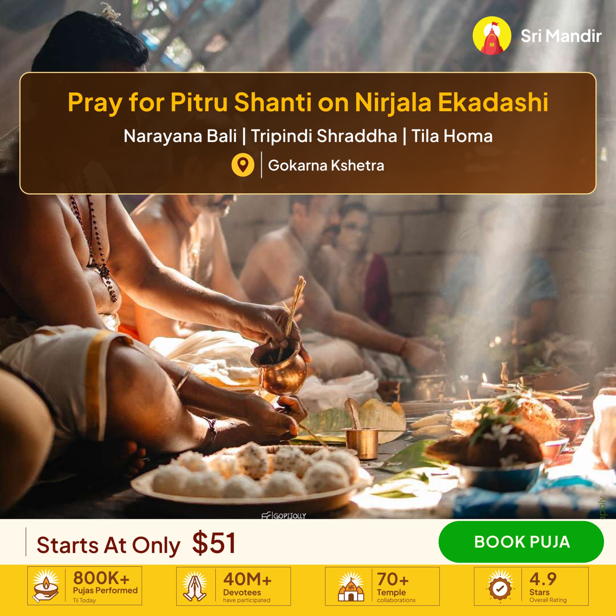 Sri Mandir Facebook ad