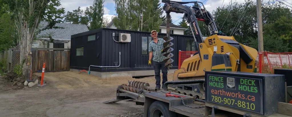 BearBones Earthworks Facebook ad: Post Holes & Screw Piles