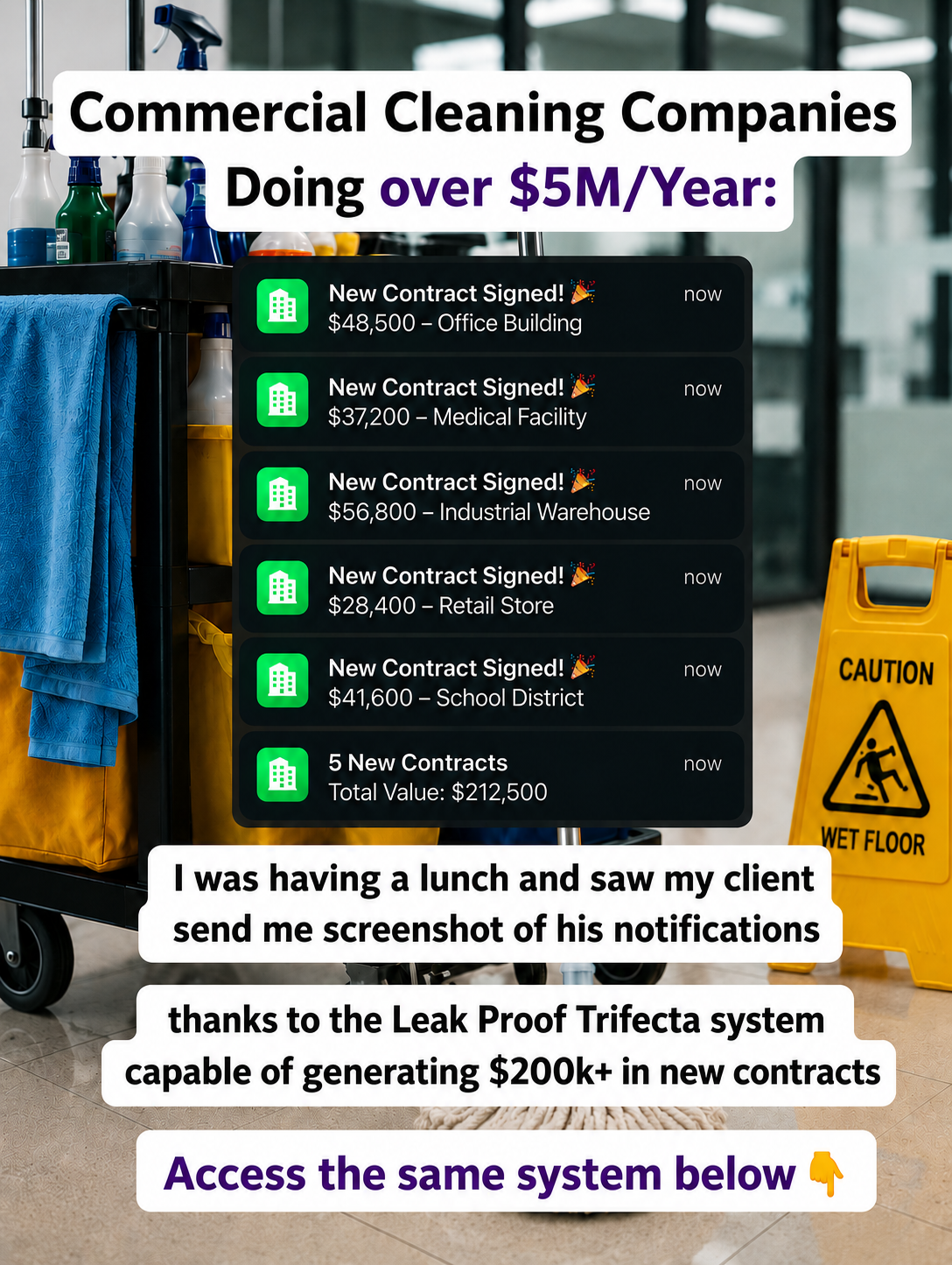 Search Bookings Now Facebook ad: The System Commercial Cleaners Are Using to Sign $50K in…