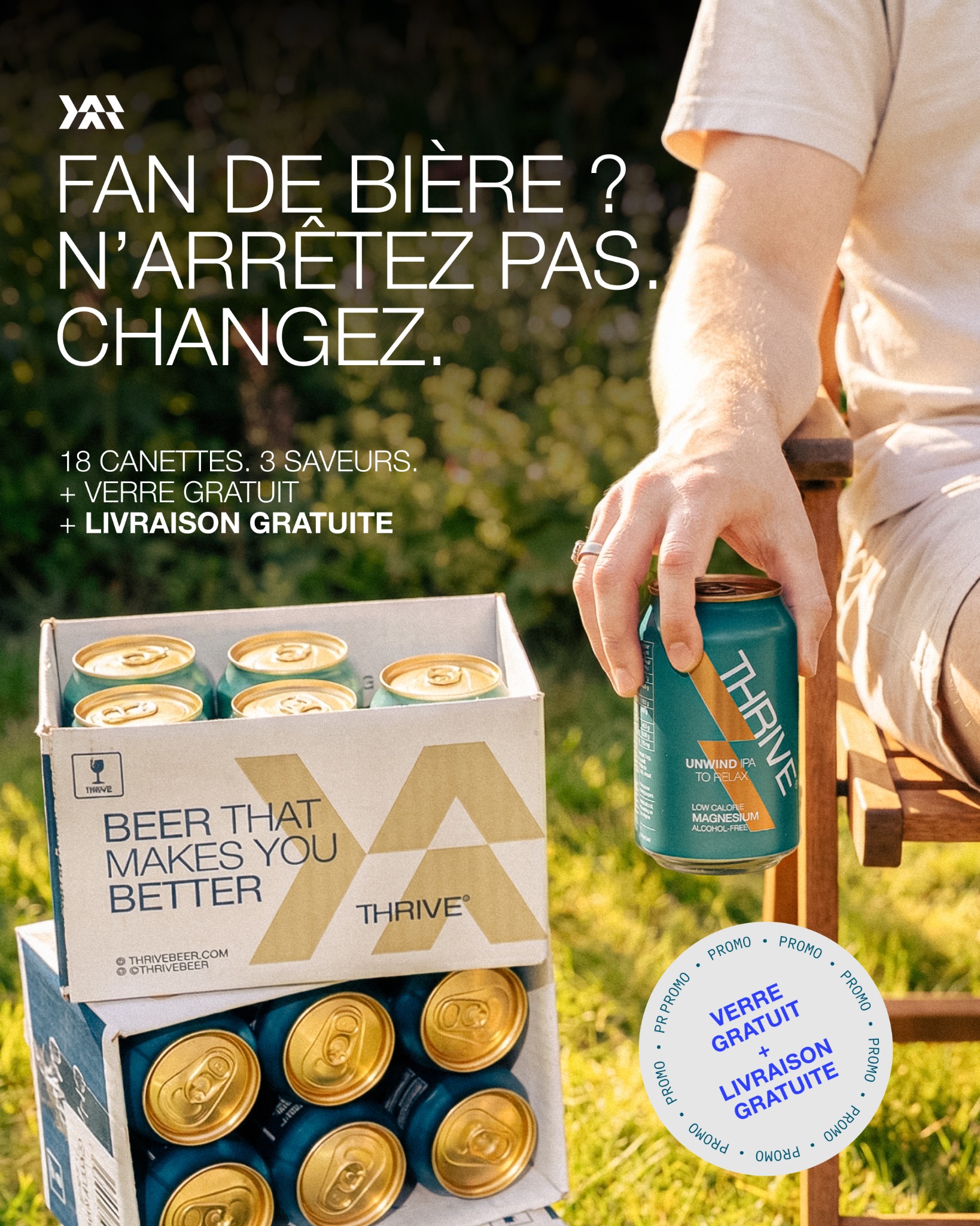 Thrive Beer Facebook ad