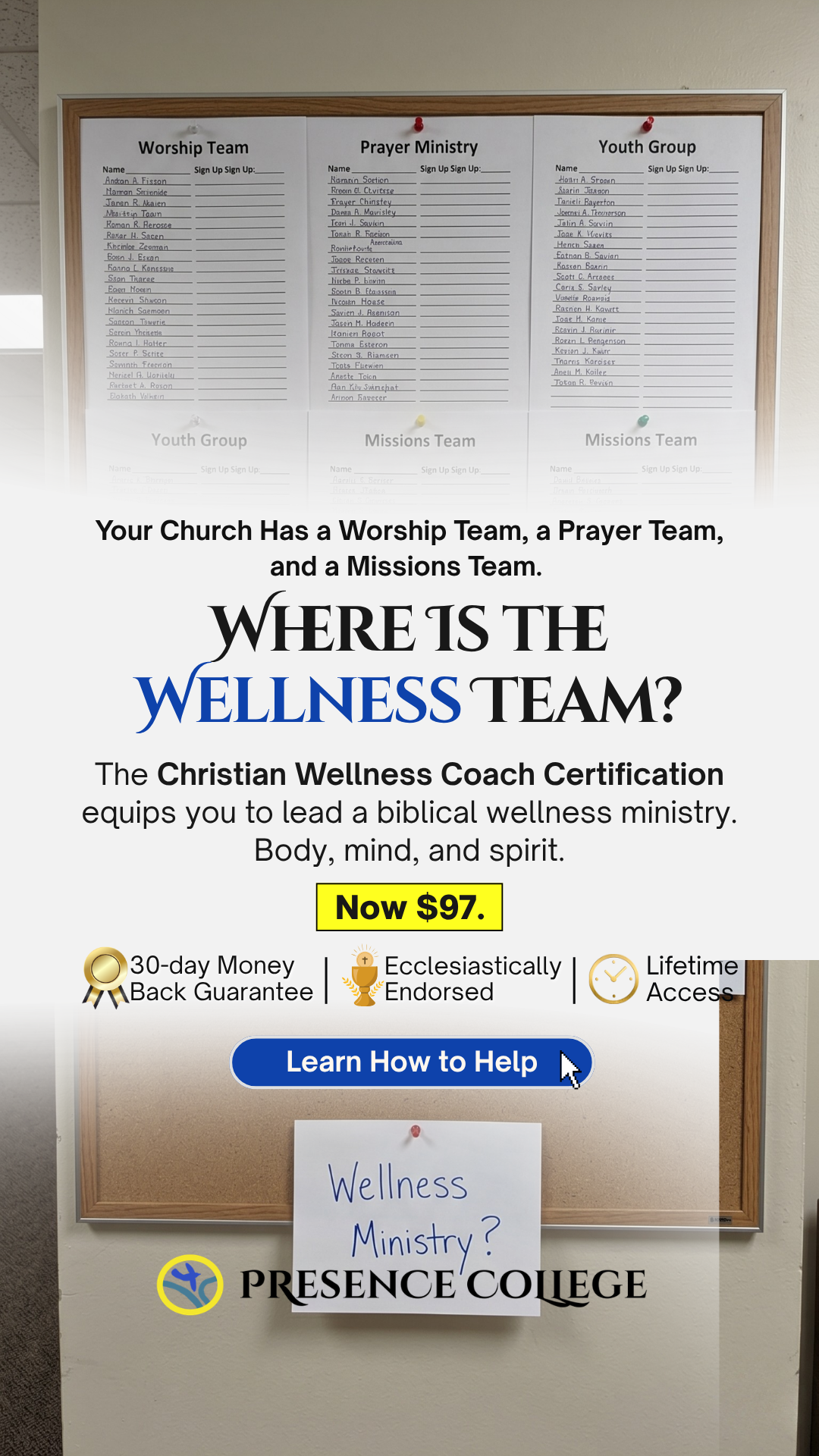 Presence College Facebook ad