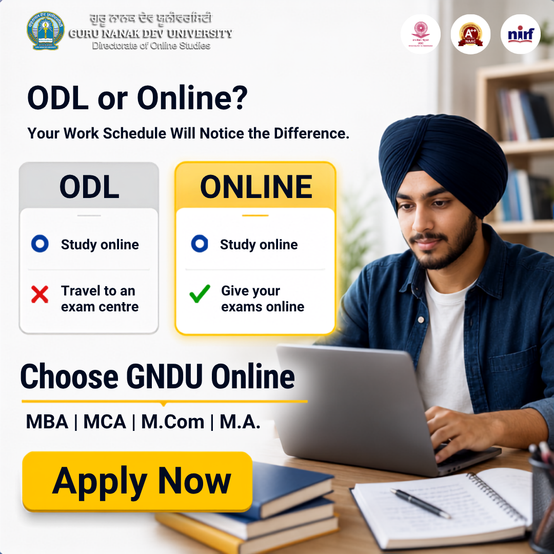 Guru Nanak Dev University - Online Degree Facebook ad: MBA in Finance - Online Degree Program