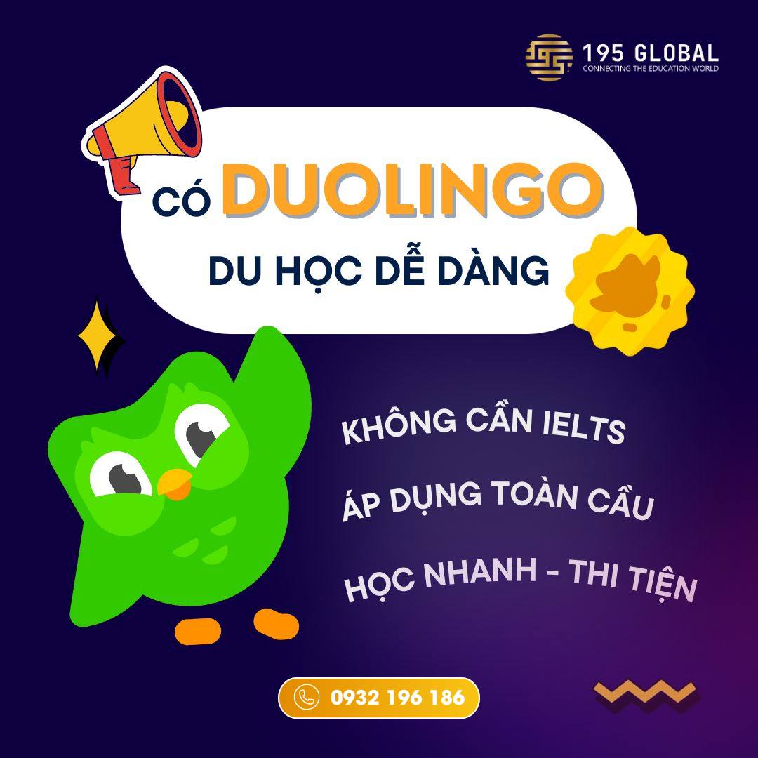 195 Global - Tiếng Anh Toàn Cầu Facebook ad: DU HỌC DỄ DÀNG VỚI KHÓA LUYỆN DUOLINGO…