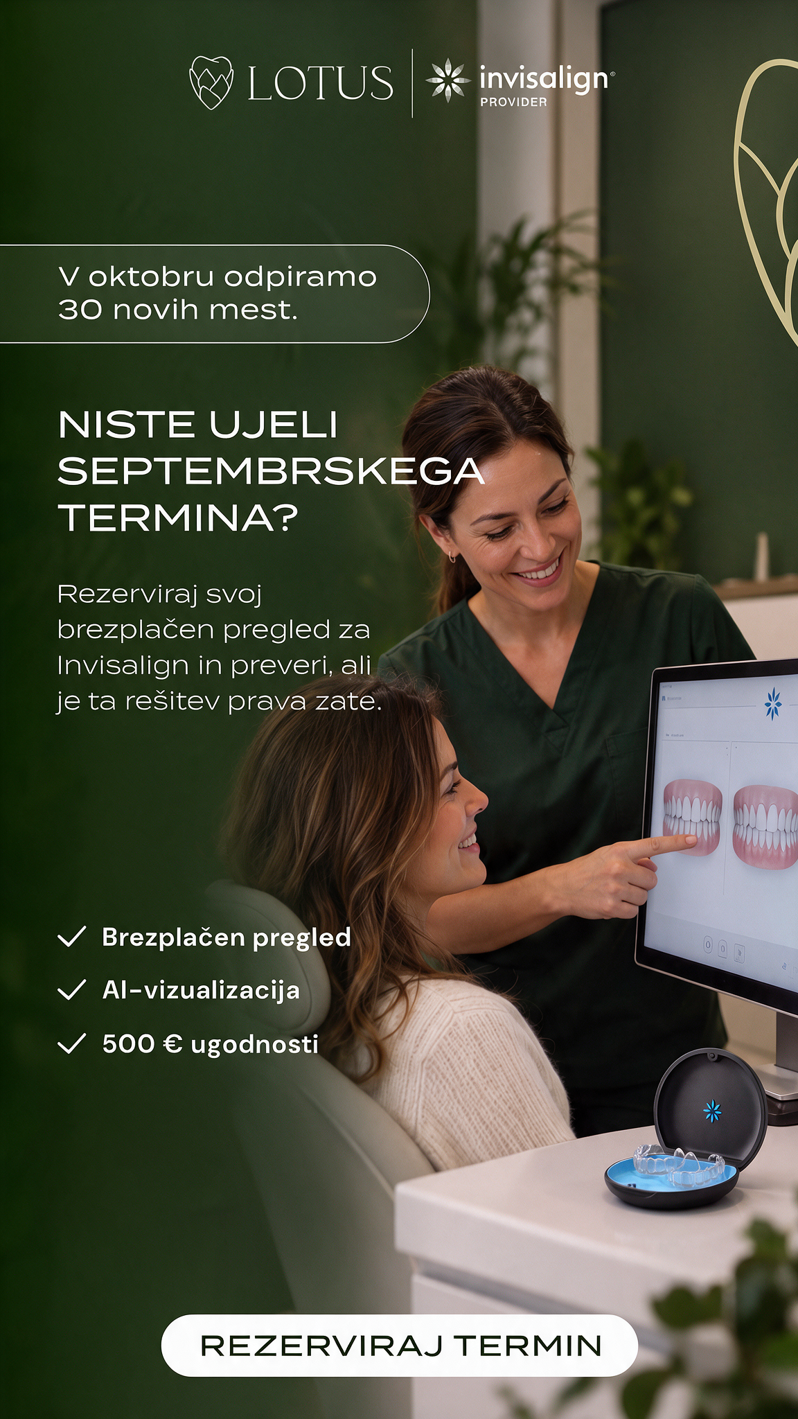 Lotus dentalni center Facebook ad: Niste ujeli septembrskega termina?