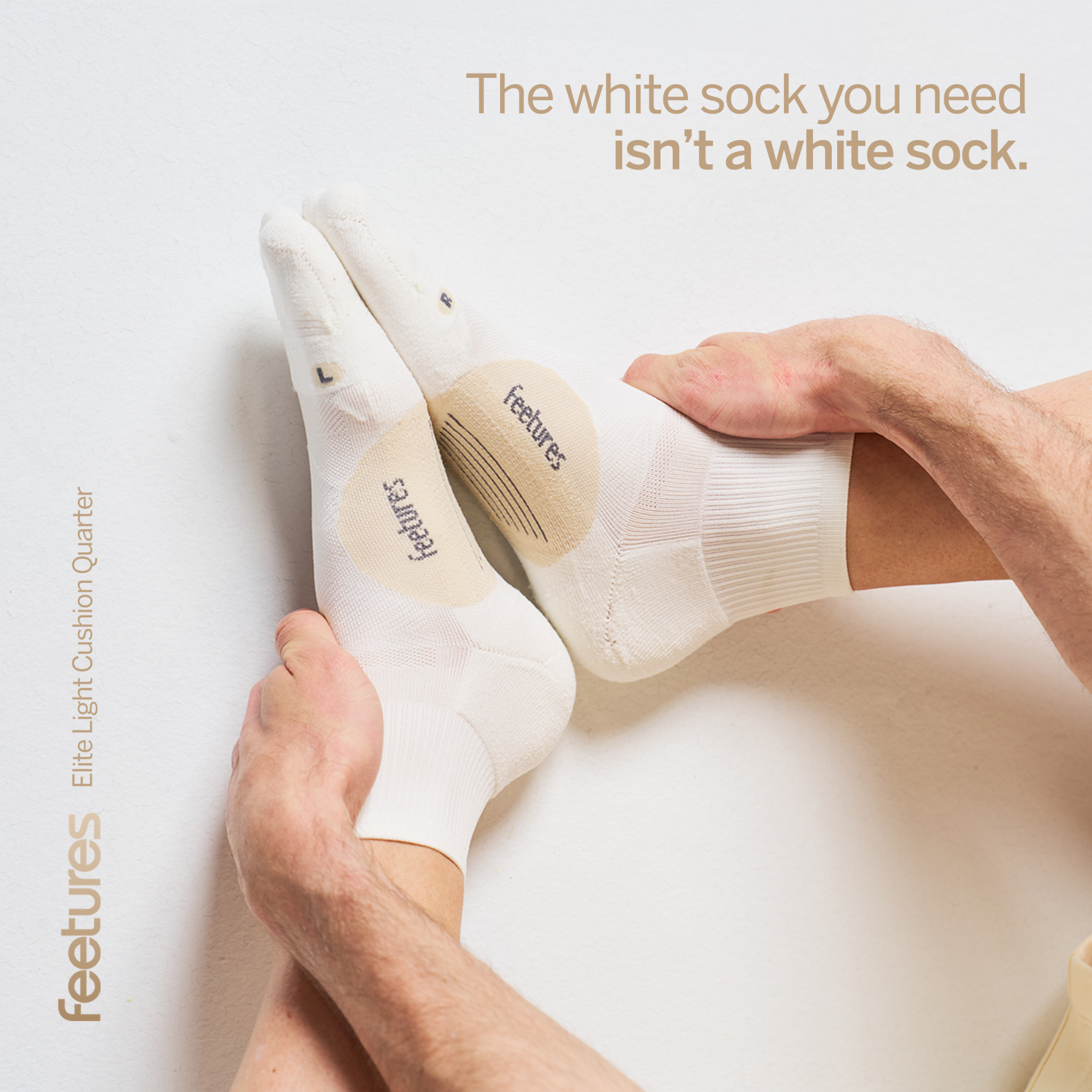 Feetures Facebook ad: Built to Move. Styled to Match.
