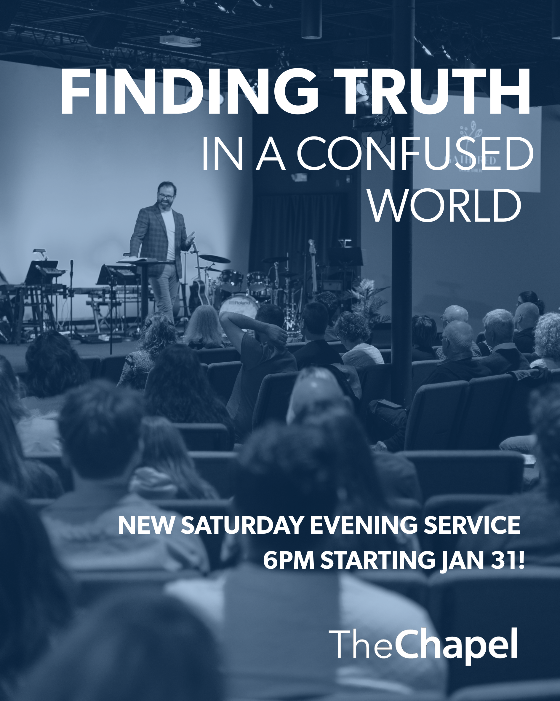 The Chapel at Warren Valley Facebook ad: Join us Saturdays @ 6p starting January 31st…