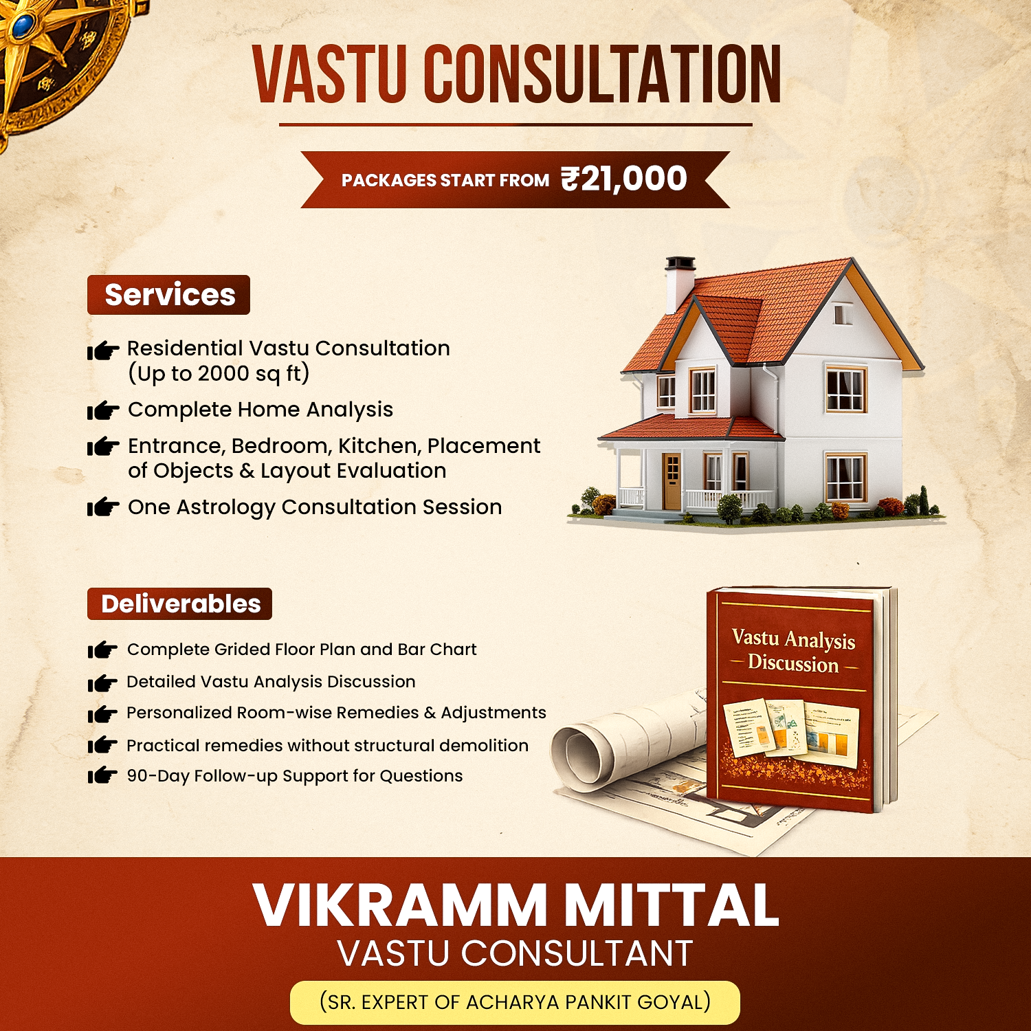 Vikramm Mittal- Vastu Expert Facebook ad: Planning a new home or facing constant issues…