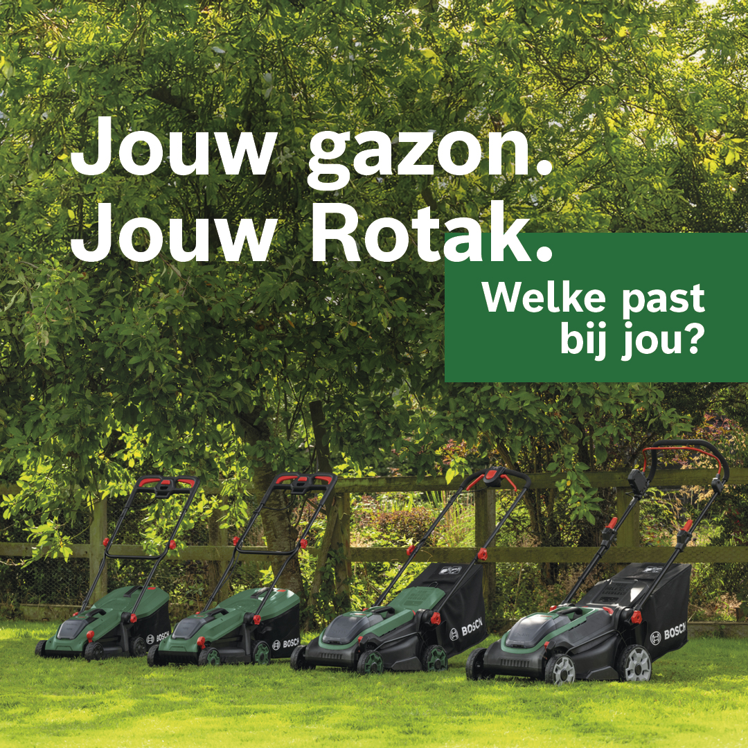 Bosch DIY and Garden Facebook ad: De eerste maaibeurt van het voorjaar verdient het…