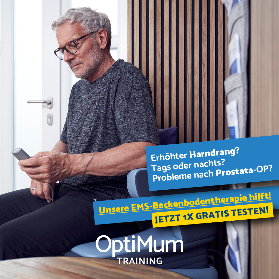 OptiMum Training Facebook ad: Vorteile des EMS-Beckenbodentrainings bei Männern