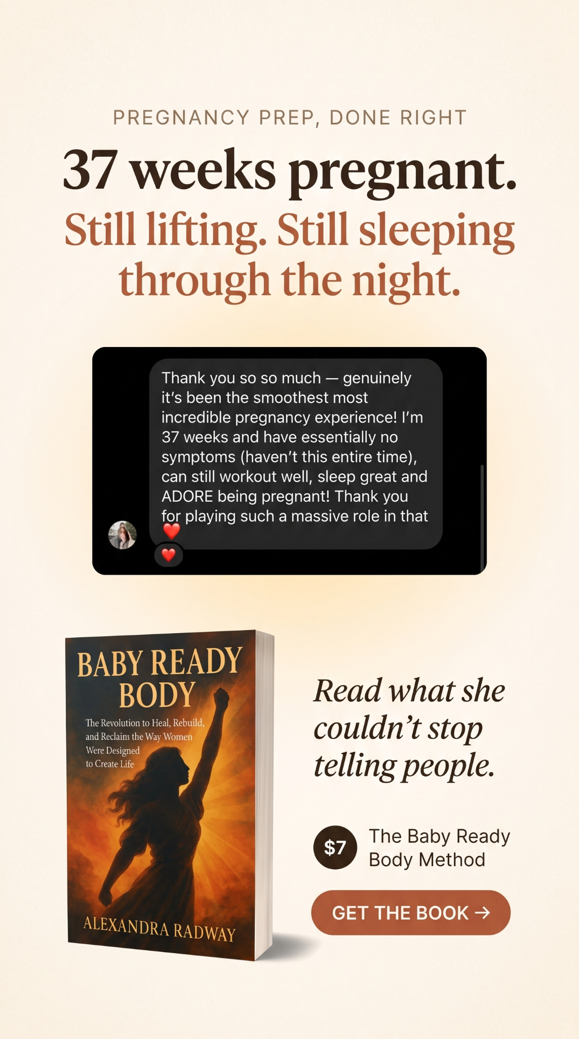 Alexandra Radway Functional Nutritional Therapy Facebook ad: Pregnancy Prep Starts Before Conception