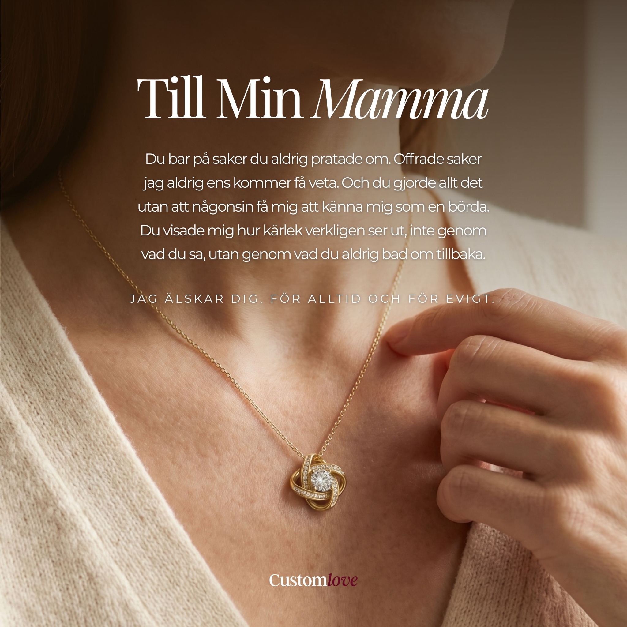 CustomLove Shop Facebook ad: Ge henne bevis, inte löften