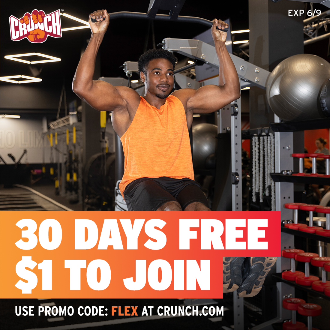 Crunch Fitness Facebook ad