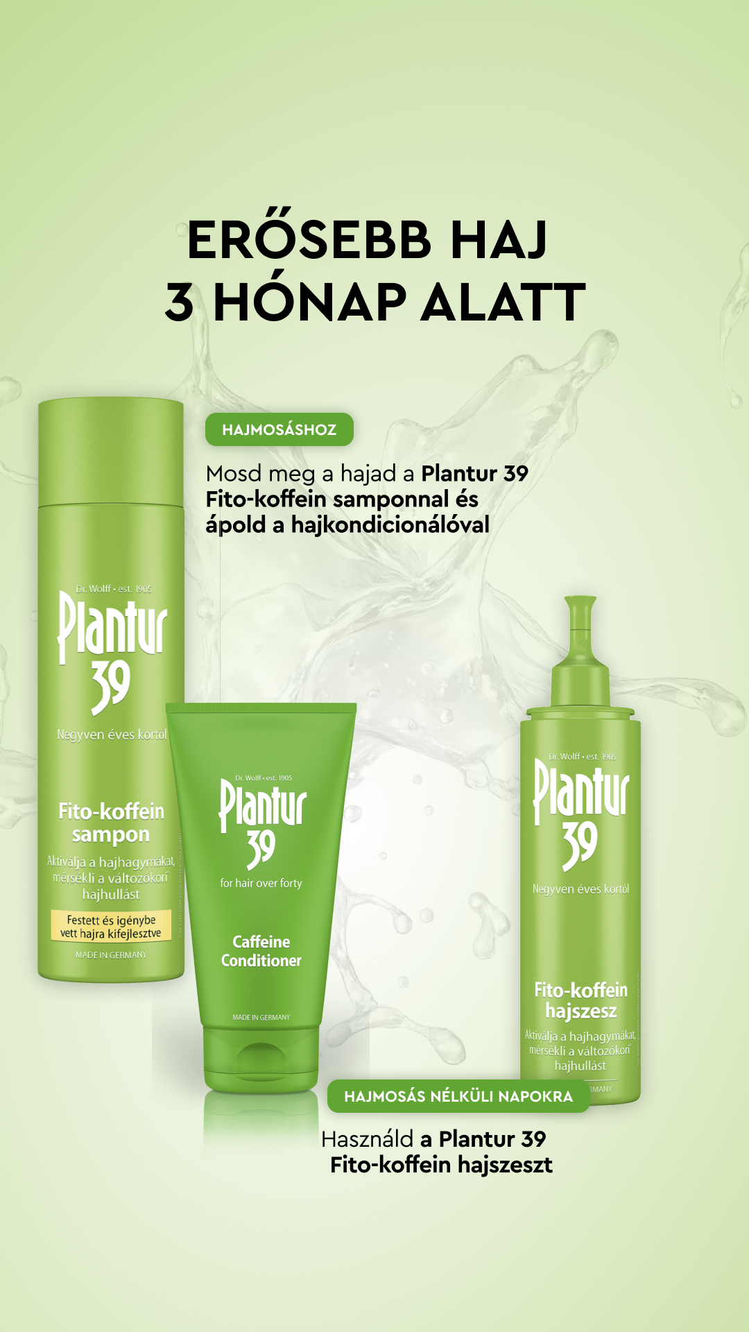 Plantur Facebook ad: Láthatóan erősebb haj 3 hónap alatt