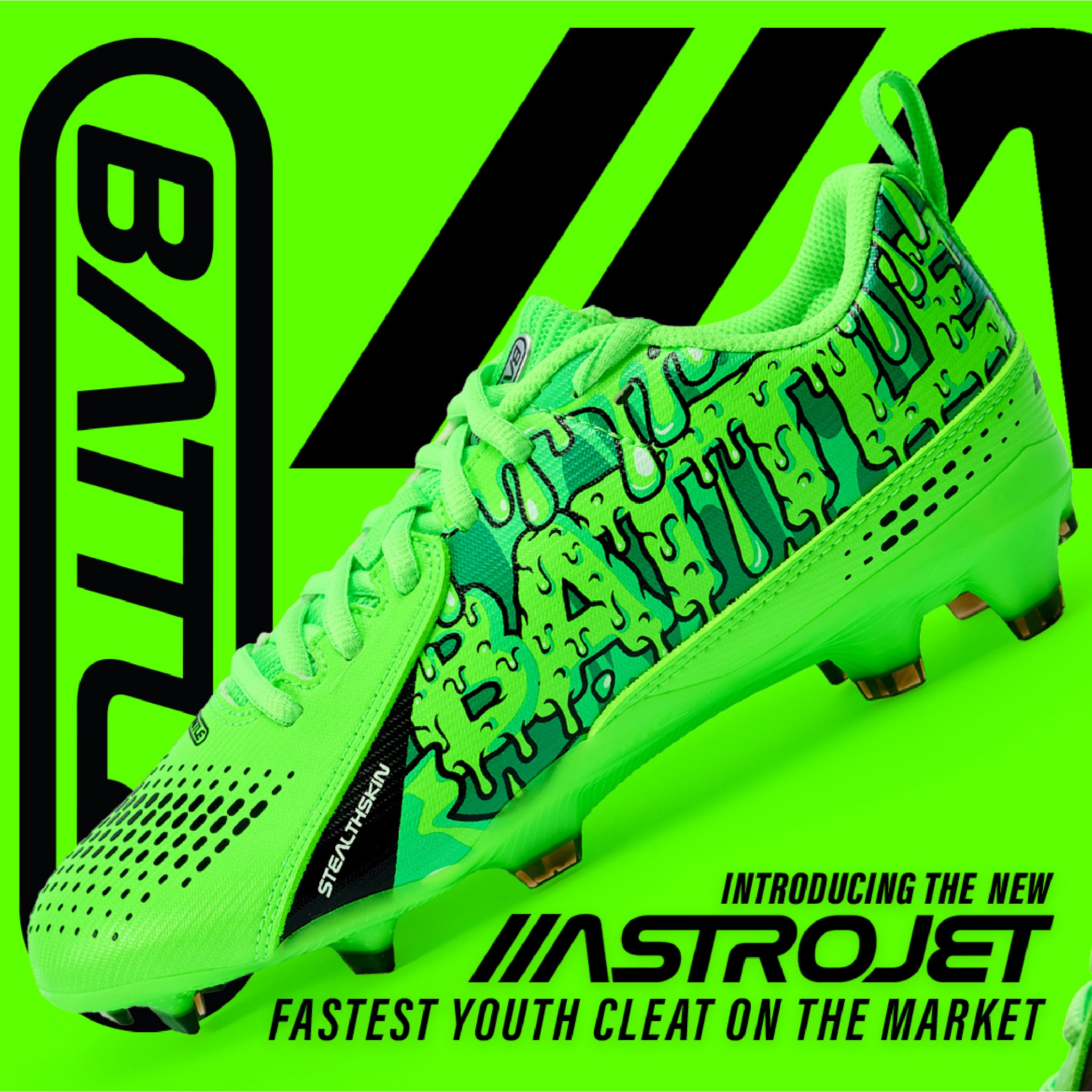 Battle Sports Facebook ad: The AstroJet is our first youth-only football cleat.