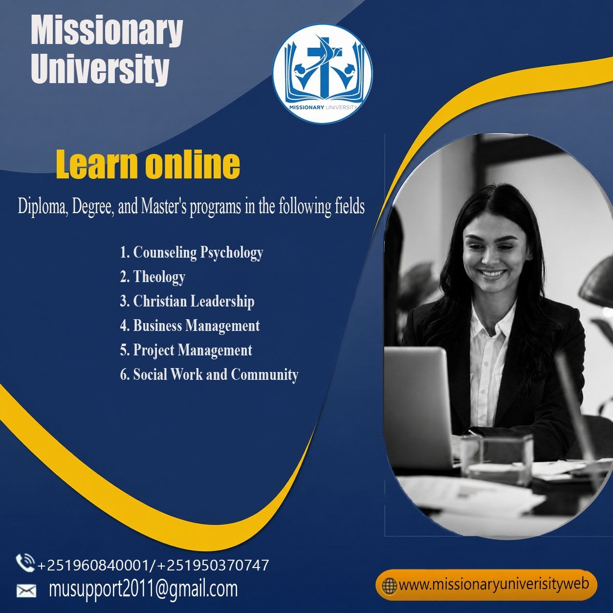 Missionary University Facebook ad: በሰርተፍኬት ደረጃ ነጻ ለአንድ ሳምንት የሚሰጥ ሁለንተናዊ እድገት የተሰኘ ኮርስ…