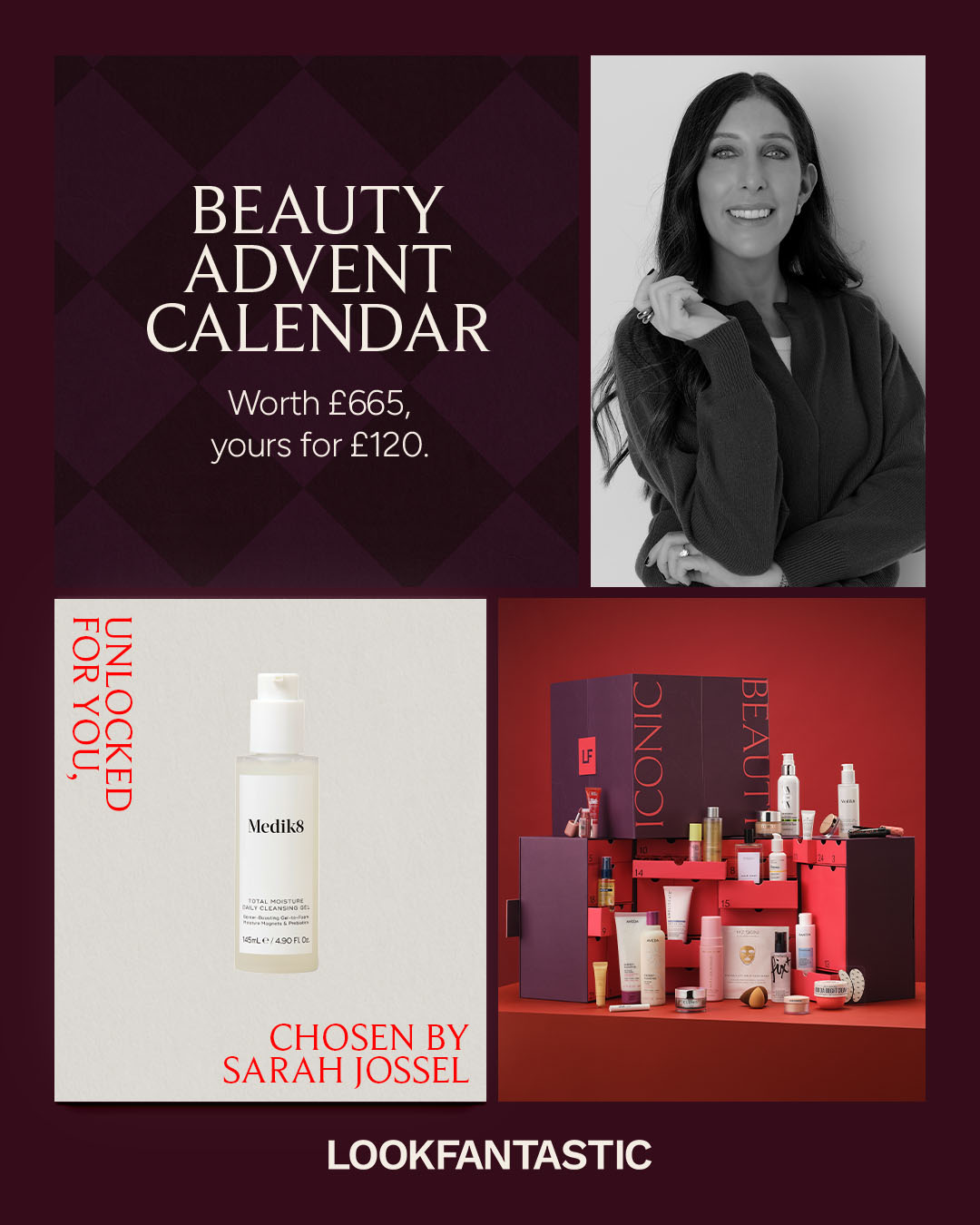 LOOKFANTASTIC Facebook ad: Curated by industry experts, packed with icons, and…