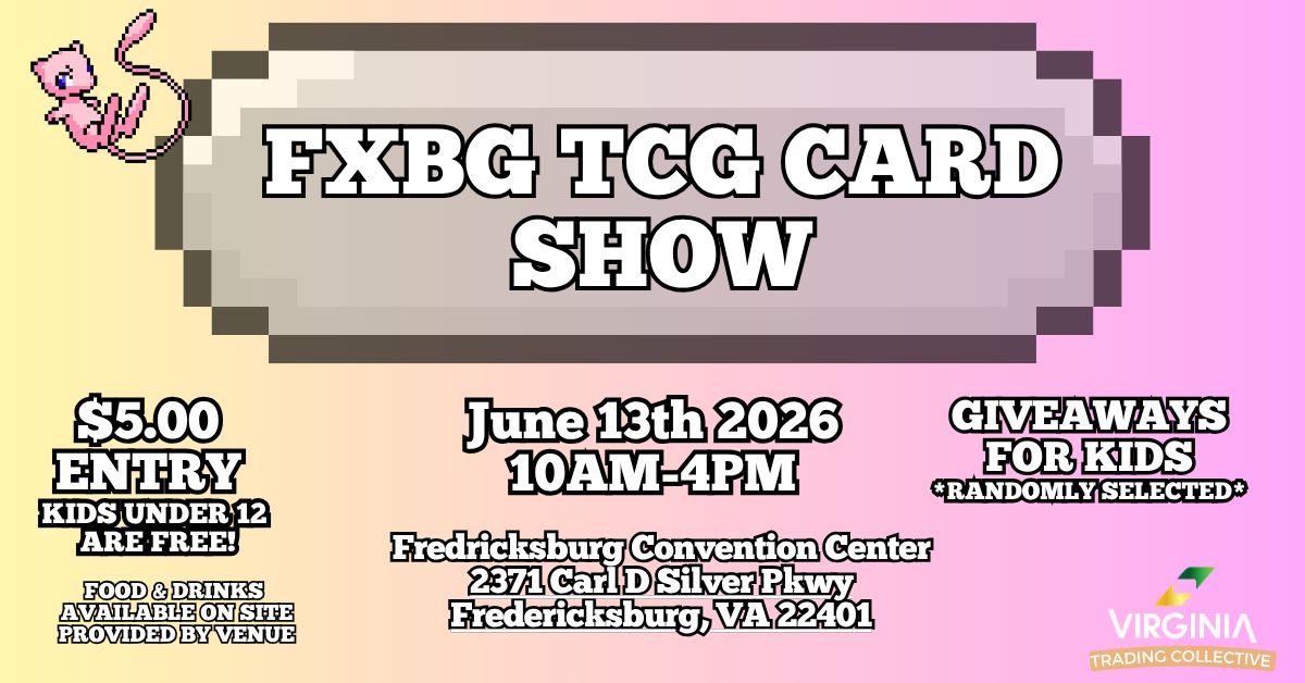 Field Six Facebook ad: FXBG TCG CARD SHOW