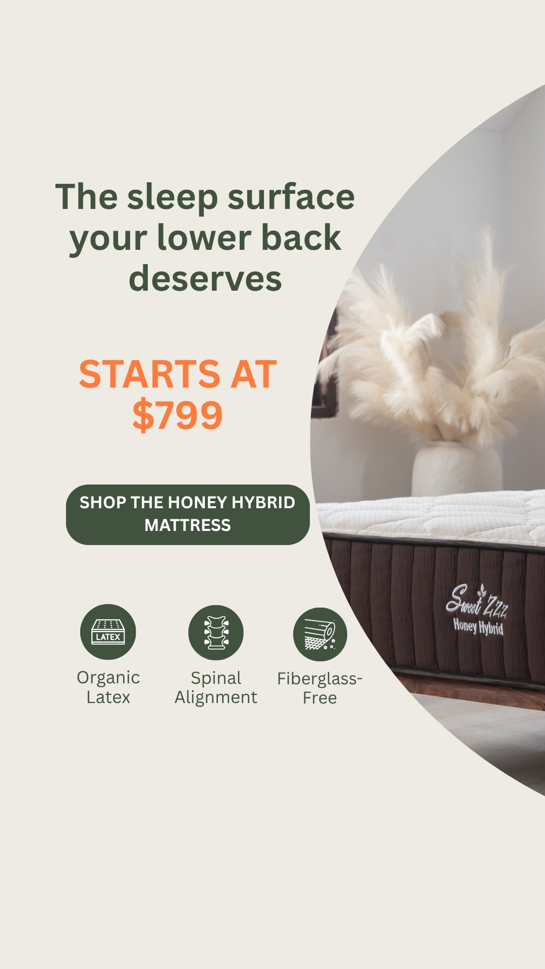 Sweet Zzz Mattress Facebook ad